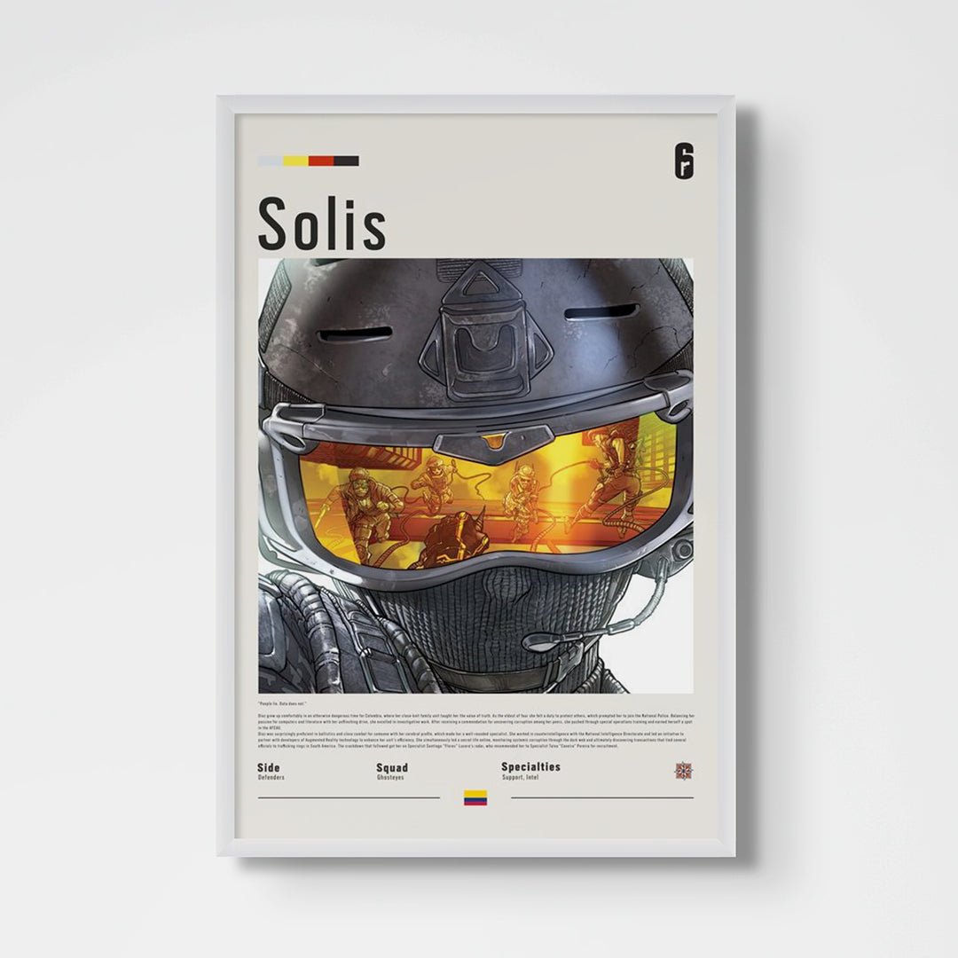 Operator Solis Fine Art Poster | Six Siege - Six Siege art - Framed Print